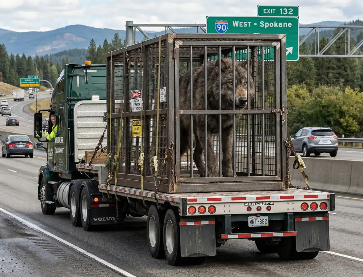 Air Animal Pet Movers Transports Legendary Dire Wolf Across Country